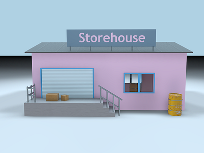 Storehouse 3d 3d art 3d artist 3ddesign barn c4d cinema4d storehouse