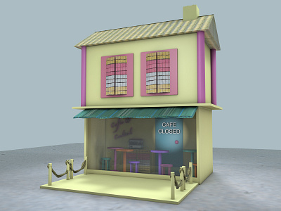 Bar 3d 3d art 3dart 3ddesign bar c4d cafe cafeteria cinema4d