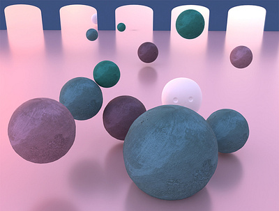 Playing hide and seek with balls 3d 3d art 3d artist 3dart 3ddesign balls blender3d