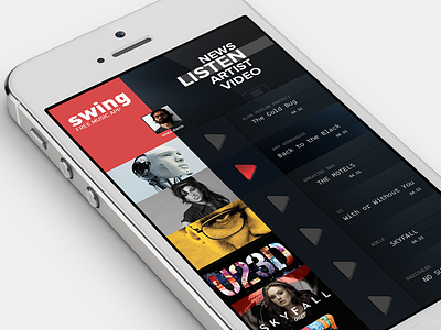 Swing Music App Concept app iphone mobil music ui