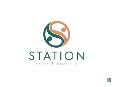 Station Salon Logo Design art branding design emblem flat graphic design icon logo minimal symbol vector