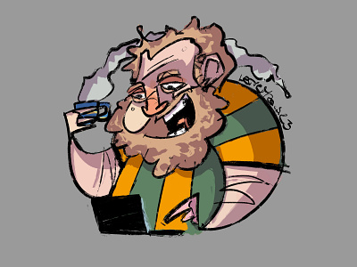 ProfilePic in the time of covid (and home office) cartoon characterdesign covid19 homeoffice procreate profile
