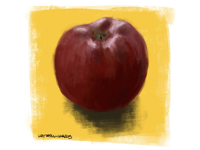 apple speedpaint apple coffee procreate red delicious sketch