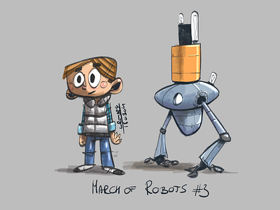 Colour collective sketch, March of Robots #3