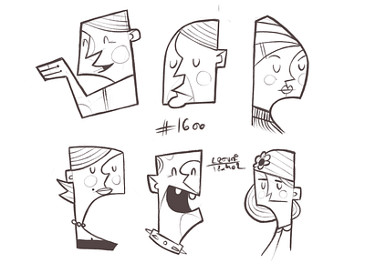 Coffeesketch n1600, random faces characterdesign coffeesketch faces procreate sketch