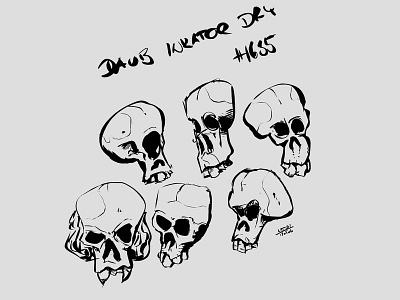 Coffeesketch n1635, monday skulls