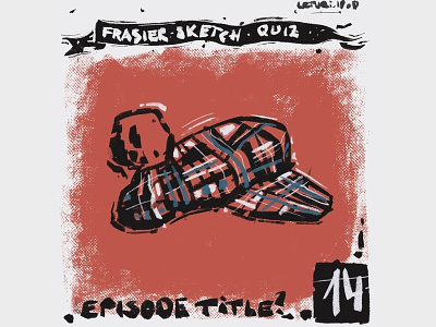 Frasier sketch quiz, #14. Which episode? design episode frasier illustration linocut procreate quiz