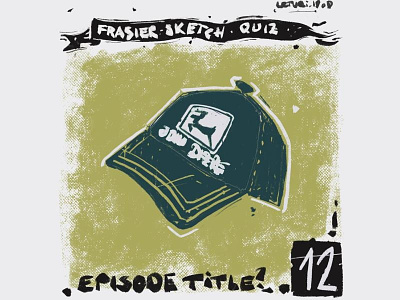 Frasier sketch quiz, #12 Which episode? frasier linocut procreate quiz sketch