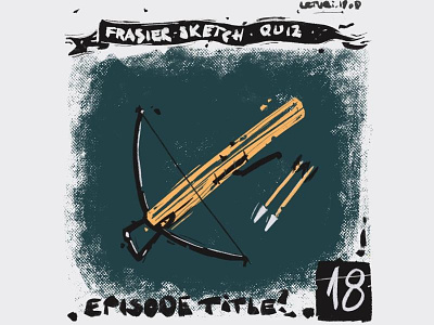 Frasier sketch quiz, #18 Which episode? crossbow frasier linocut procreate quiz seattle sketch trivia
