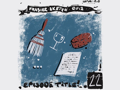 Frasier sketch quiz, #22 Which episode? frasier linocut procreate procreateapp props quiz seattle sketch