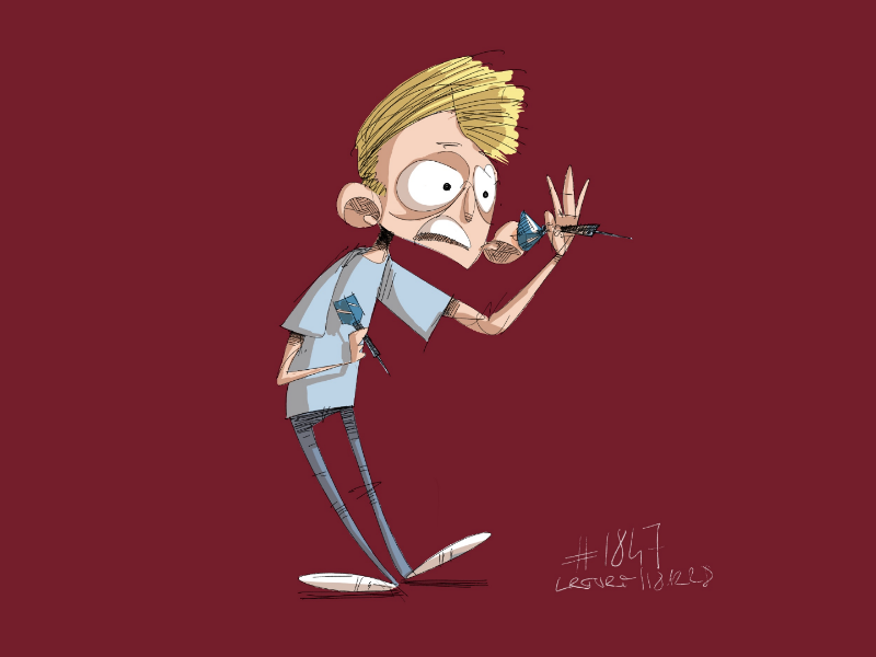 Coffee sketch No.1847 coffeesketch procreate kid characterdesign characters pdc darts