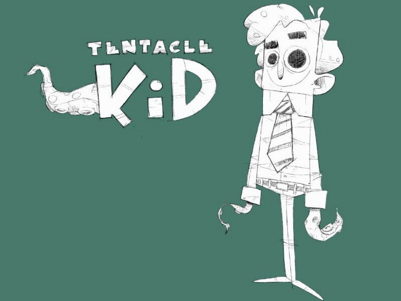 Tentacle kid sketch WIP character superhero wip procreate characterdesign tentaclekid