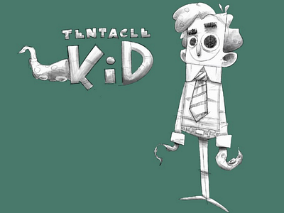 Tentacle kid sketch wip 3. character characterdesign process procreate tentaclekid wip