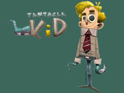 Tentacle kid final sketch character characterdesign procreate tentaclekid