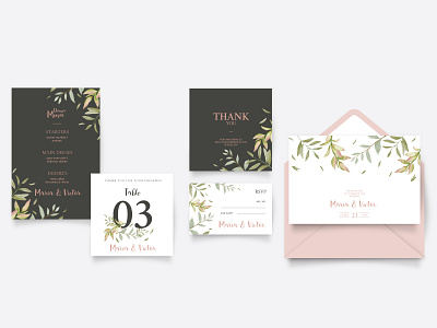 Beautiful floral frame for wedding invitation template bundle