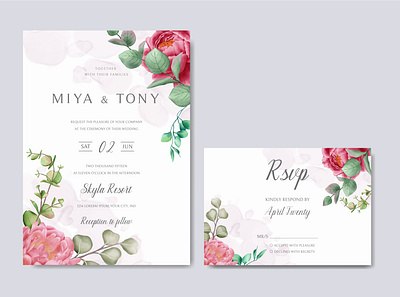 Beautiful floral frame for wedding invitation background card celebration design elegant floral flower frame graphic greeting illustration invitation invite leaf mariage template vector watercolor wedding white