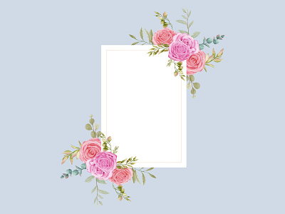 Vintage floral background for wedding invitation card