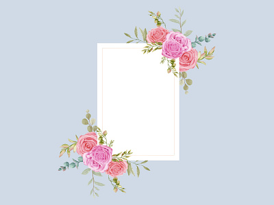 Vintage floral background for wedding invitation card background beauty bouquet bridal card celebrate floral flower frame illustration invitation leaf love mariage rose save the date template watercolor wedding wreath