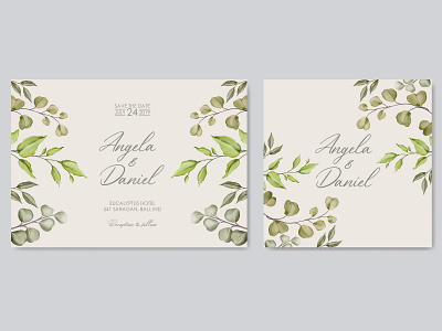 Elegant floral frame for wedding invitation template background beauty bouquet card celebrate engagement eucalyptus floral flower frame illustration invitation leaf love mariage savethedate template watercolor wedding wreath