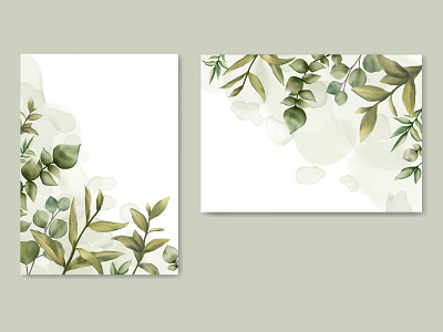 Beautiful wedding invitation theme with leaves background background beauty bouquet card engagement eucalyptus floral flower frame illustration invitation leaf leaves mariage poster template wallpaper watercolor wedding wreath