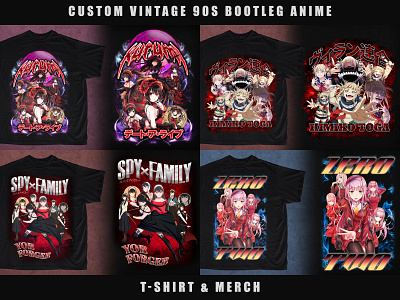 Custom Vintage 90s Bootleg Anime T-shirt & Merch anime apparel bootleg bootleg design clothing fashion hoodie streetwear tshirt tshirt design