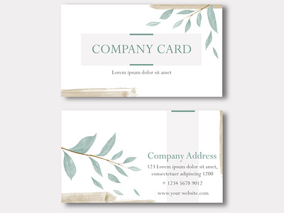 Elegant Leaves Business Card