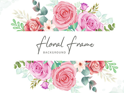 Beautiful floral frame background