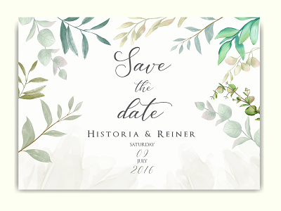 Beautiful leaves frame for wedding invitation background bridal card celebrate eucalyptus floral frame green illustration invitation leaf leaves love mariage save the date watercolor wedding wedding card wedding invitation wreath