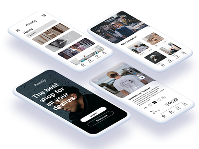 Primitiv shop app design ui
