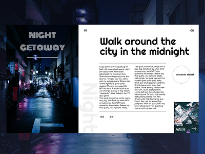 Midnight article article design desktop ui