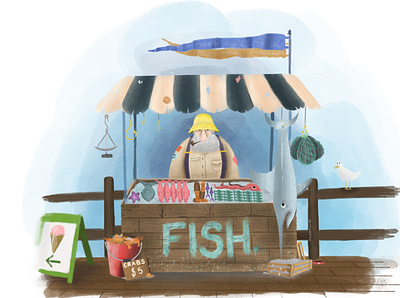 Barry The Fisherman - Character Design character design character design studio childrens book childrens book illustration childrens illustration design illustration art illustrator ocean art sea art