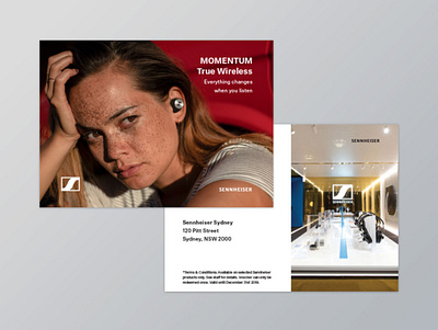 Sennheiser Fashion Week Insert graphic design insert print design