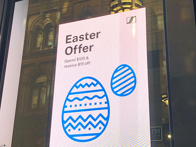 Sennheiser Easter Campaign digital signage graphic design retail design store signage