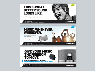 Bose ads advertising audio campaign design design graphic design print design retail design