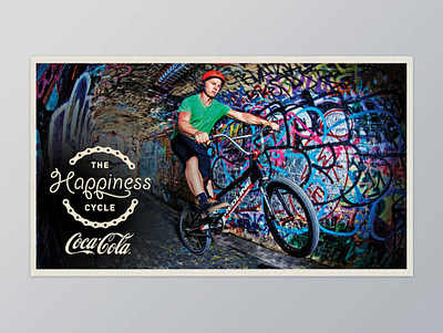 Coca-Cola The Happiness Cycle Poster campaign design design graphic design print design