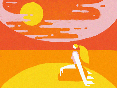 Sunset animation art direction celanimation design digital art digitalart draw drawing frame by frame framebyframe illustration loop mograph motion motion design motiongraphics orange sunset traditional animation