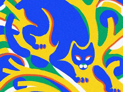 Feline animal animal illustration animal print cat design digital art draw drawing fashion illustration feline illustration jungle pattern pattern design puma
