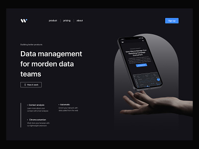 Manage your project webdesign uiux project ananysis mode dark data