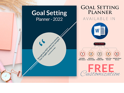 Goal Setting Planner in Word - 2022 goal setting planner template
