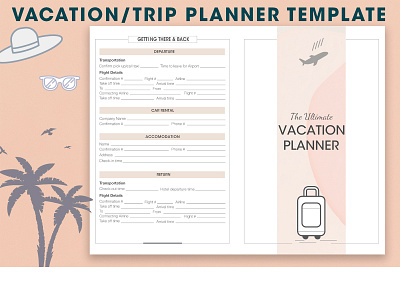 Vacation, Travel, Trip Planner clean holiday planner travel plan travel planner trip planner trip tracker vacation planner vacation tracker