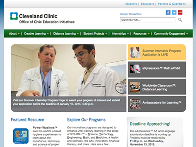 Office of Civic Education Initiatives Website caregivers cleveland clinic education healthcare