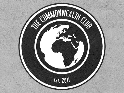 Commonwealth Club black commonwealth club emblem gray monochrome white