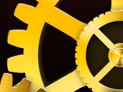 Preferences WIP cogs gears gold system preferences yellow