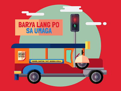 Jeepney filipino illustration jeepney philippines vector