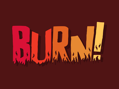 Burn! halloween handlettering illustration lettering vector