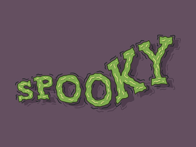 Spooky halloween handlettering handmade illustration lettering vector