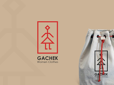 GACHEK app brand clothes shop design graphic illustration iran logo material women
