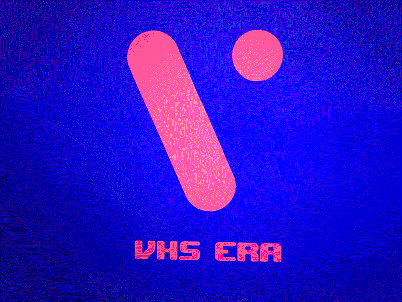 VHS ERA glitch 80s animation geometric glitch glitchart logo music scanner vhs
