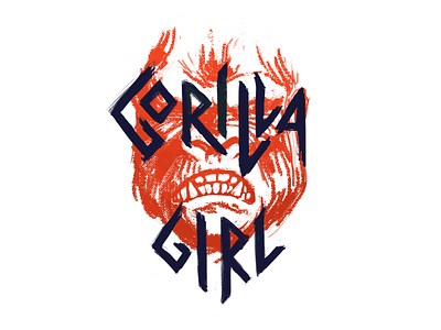 GG gorilla head lettering logo punk rock