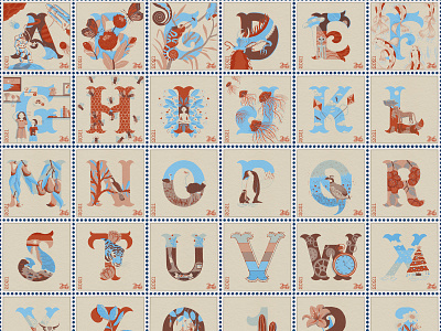 36 Days Of Risograph Stamps 36daysoftype custom lettering design dribbble freethrow hand lettering illustration lettering procreate risograph